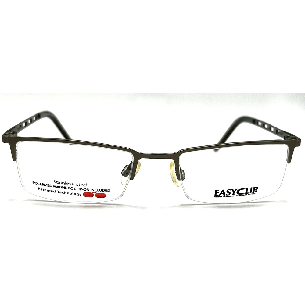 EASYCLIP EC102 GOLD EYEGLASSES SUNGLASSES FRAMES 50-18-140